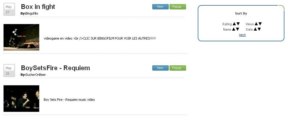 PHPDirector Random Video Screenshot